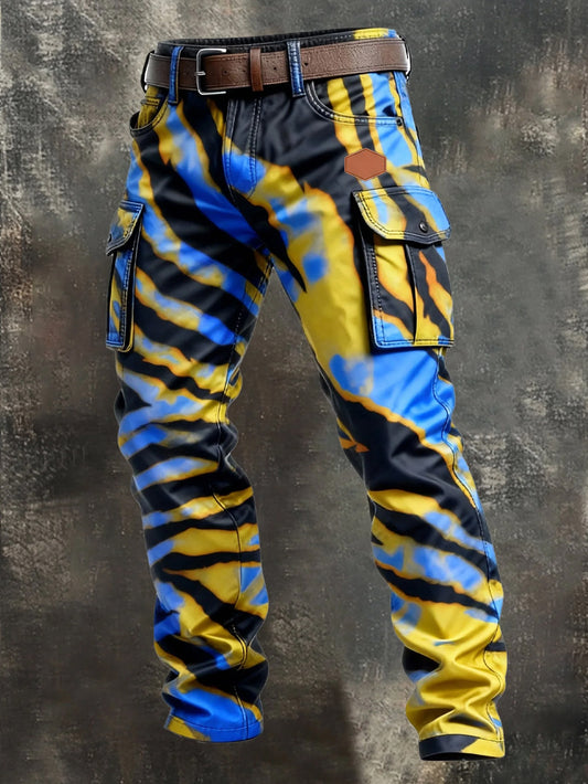 Męskie spodnie robocze retro styl biznesowy na co dzień