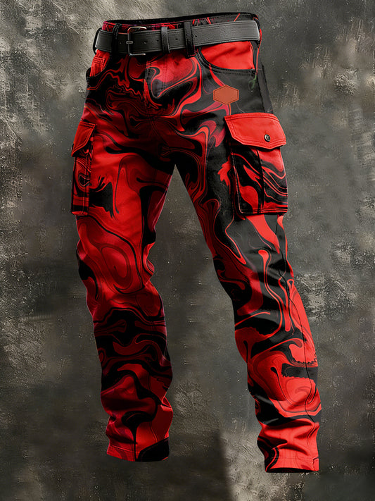 Męskie spodnie robocze retro styl biznesowy na co dzień