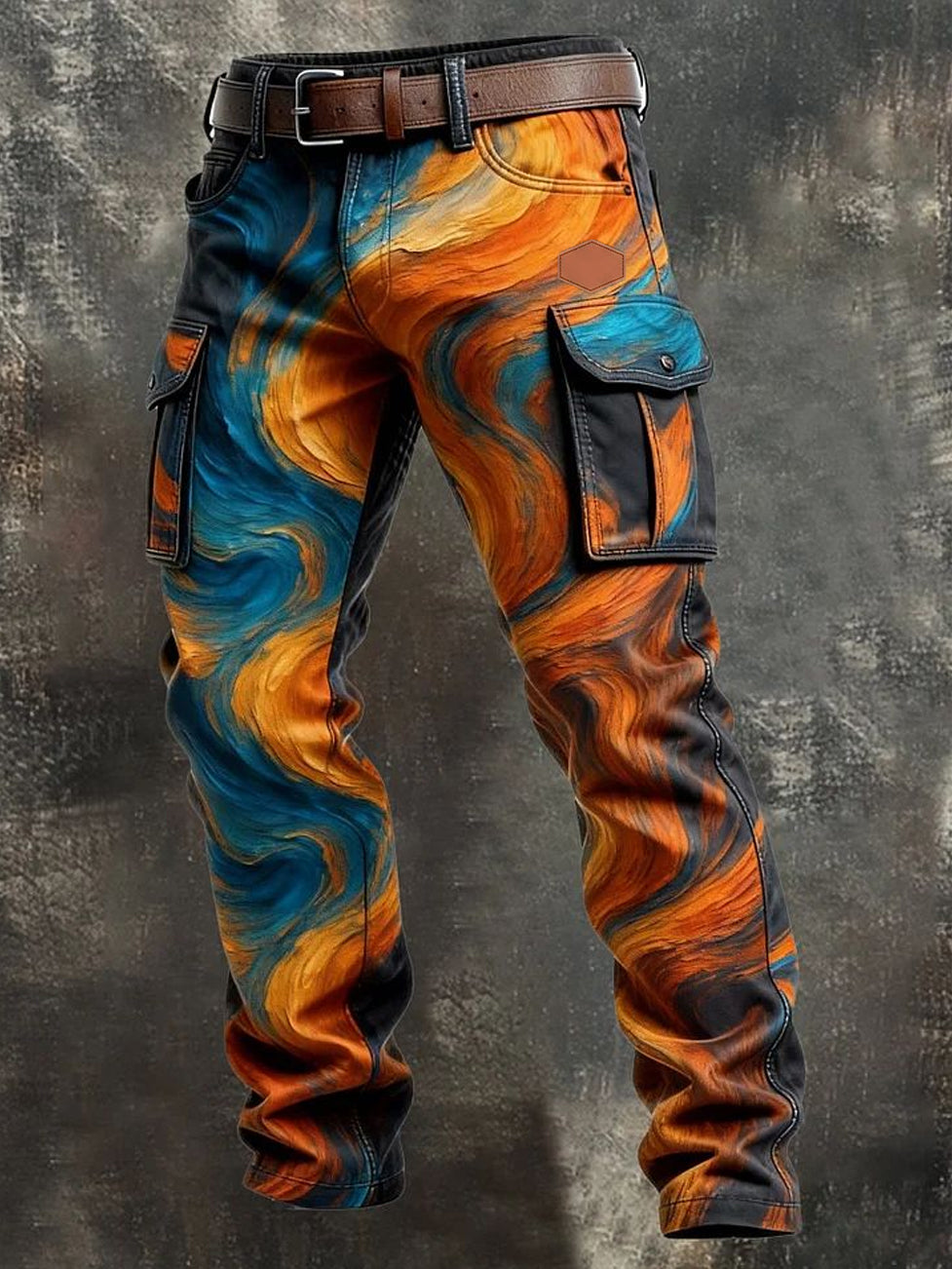 Męskie spodnie robocze retro styl biznesowy na co dzień