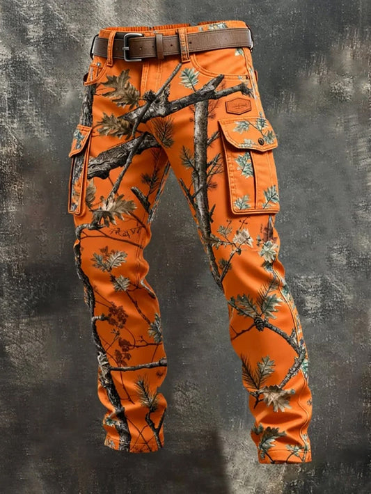 Męskie spodnie robocze retro styl biznesowy na co dzień