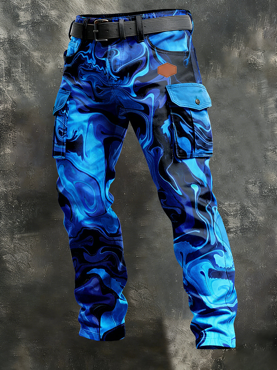 Męskie spodnie robocze retro styl biznesowy na co dzień