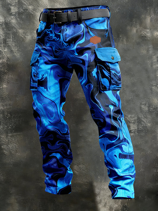 Męskie spodnie robocze retro styl biznesowy na co dzień