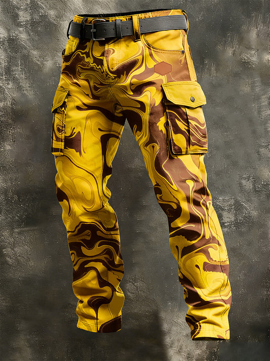 Męskie spodnie robocze retro styl biznesowy na co dzień