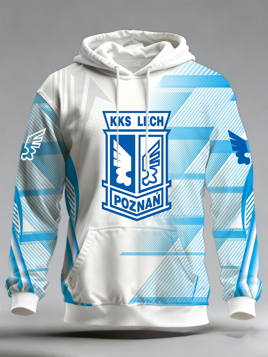 Męska bluza z kapturem z nadrukiem Lech Poznań Football Team Supporter