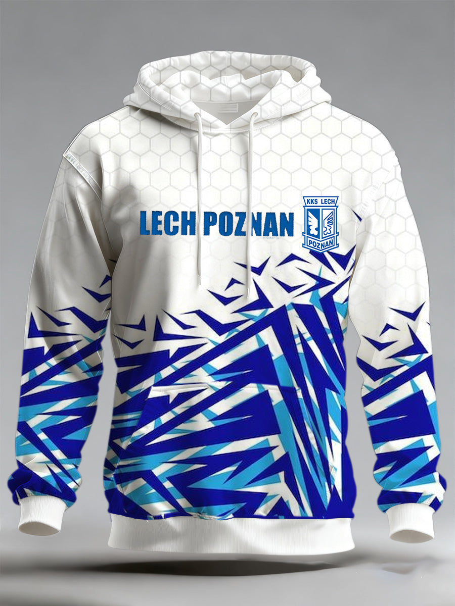 Męska bluza z kapturem z nadrukiem Lech Poznań Football Team Supporter