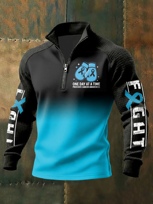 Retro Dorywcza bluza z nadrukiem na temat raka prostaty