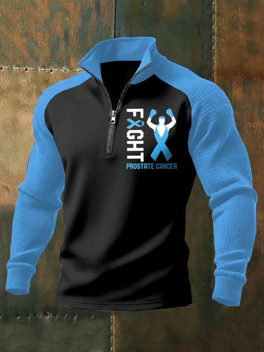 Retro Dorywcza bluza z nadrukiem na temat raka prostaty