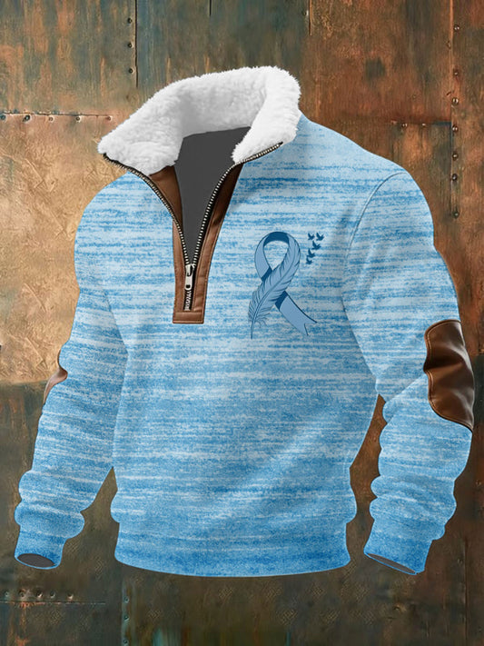 Męski top z nadrukiem na temat świadomości raka prostaty