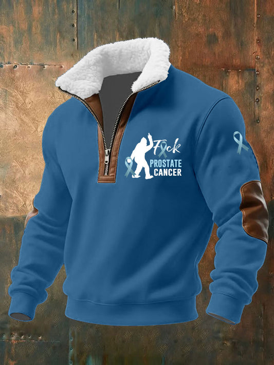 Męski top z nadrukiem na temat świadomości raka prostaty