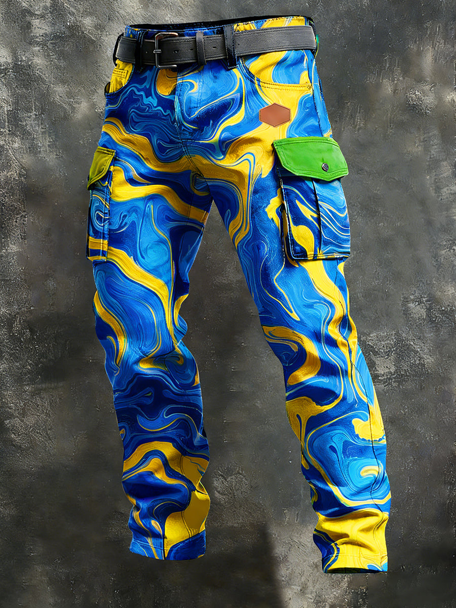 Męskie spodnie robocze retro styl biznesowy na co dzień