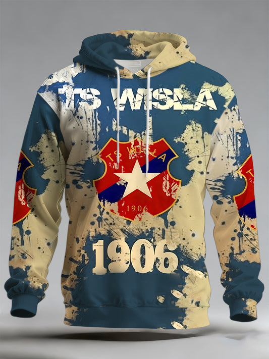 Męska polska bluza z kapturem Wisła Kraków Team Cheer Print