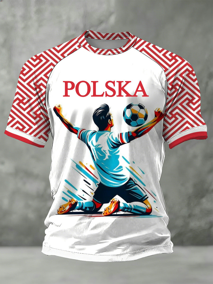 Męska koszulka kibica z nadrukiem kibica