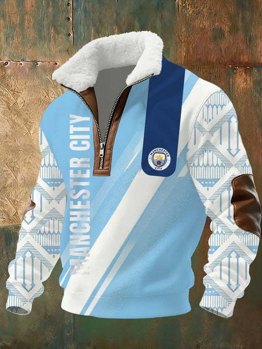 Męska bluza kibica Manchester City Football Club Cheering Print