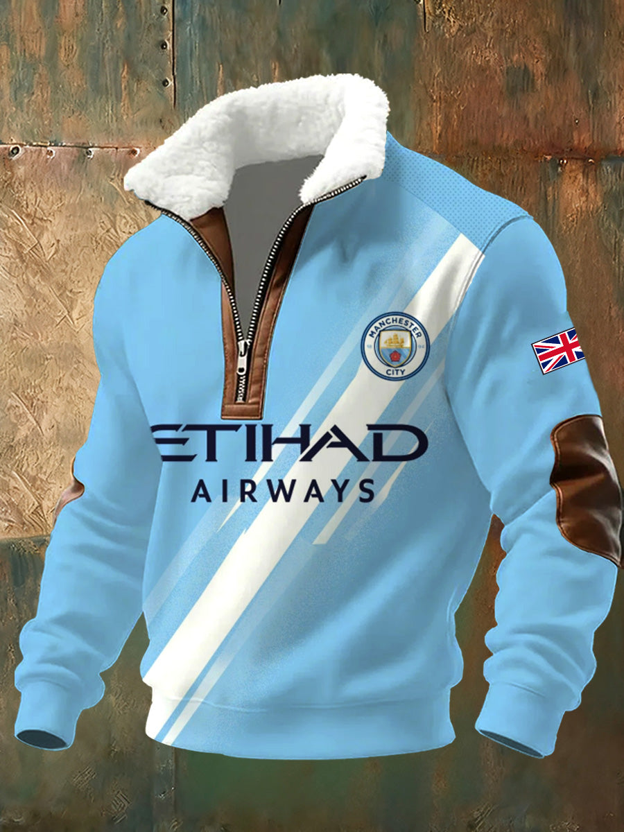 Męska bluza kibica Manchester City Football Club Cheering Print