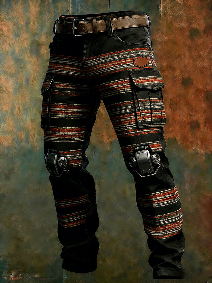 Męskie spodnie robocze retro styl biznesowy na co dzień