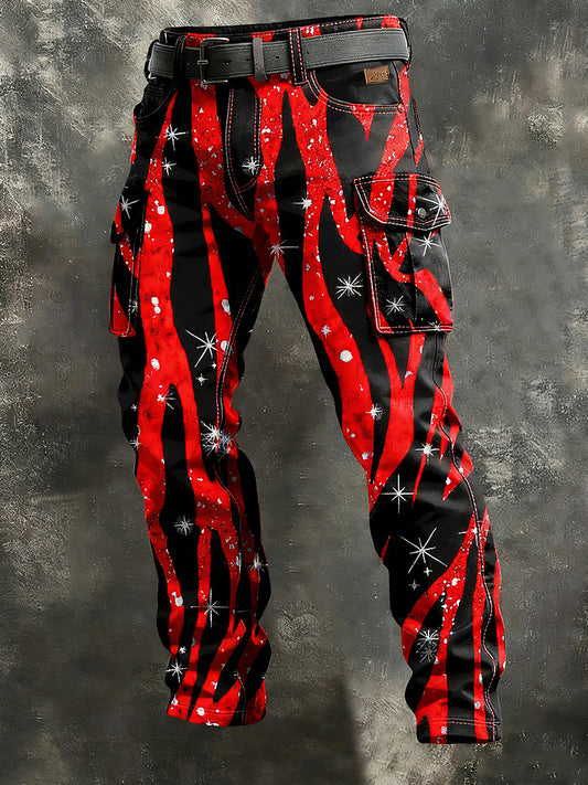 Męskie Retro Wakacje Biznesowe Nadruk Dorywczo Spodnie Robocze