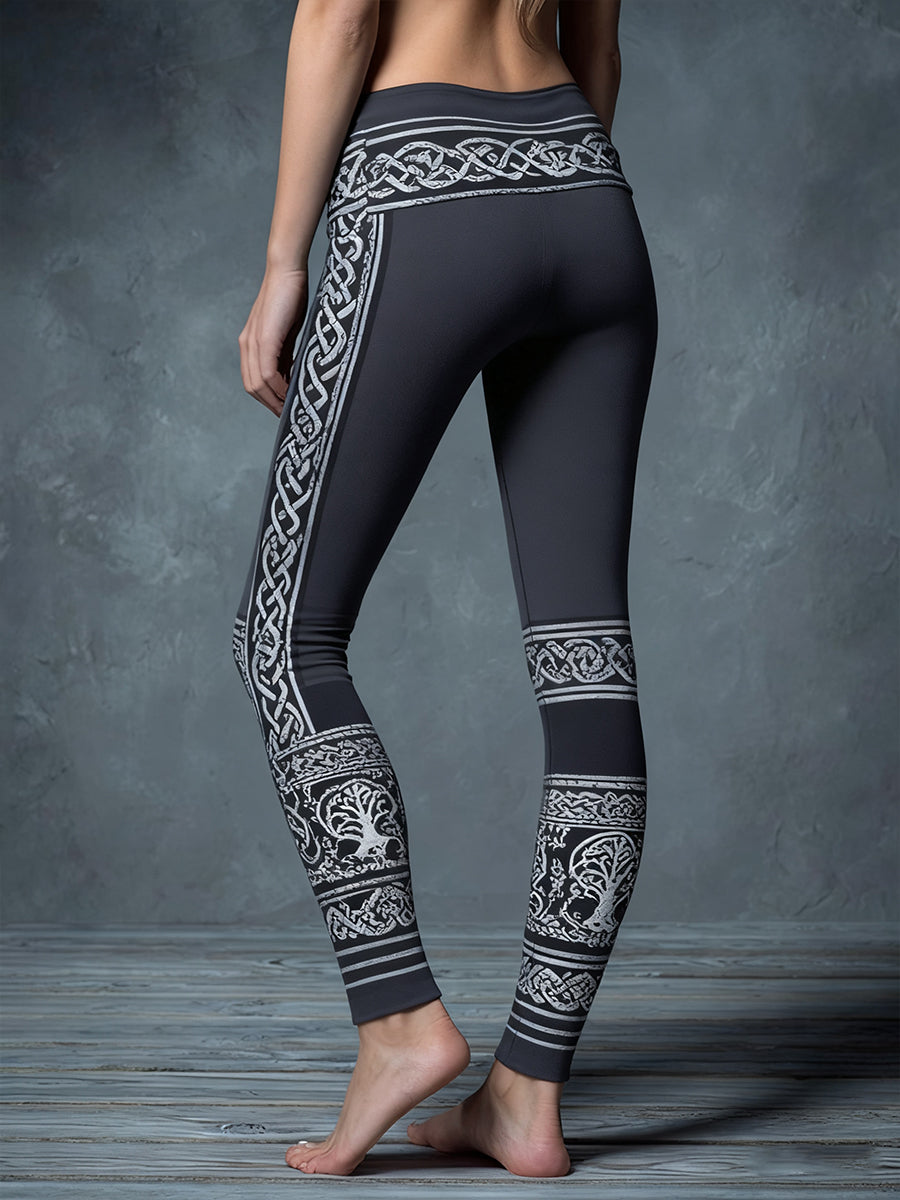 Damskie legginsy w stylu wikingów