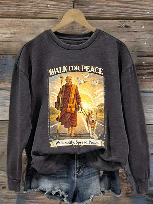Damska bluza Walk For Peace Monks With Aloka The Peace Dog