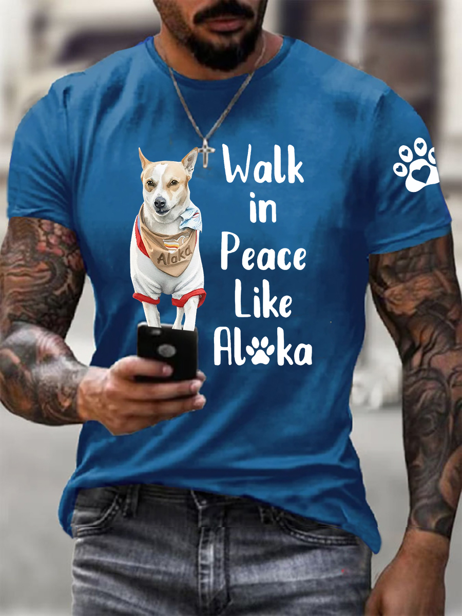 Męska koszulka Walk for Peace Like Aloka Koszulka z krótkim rękawem