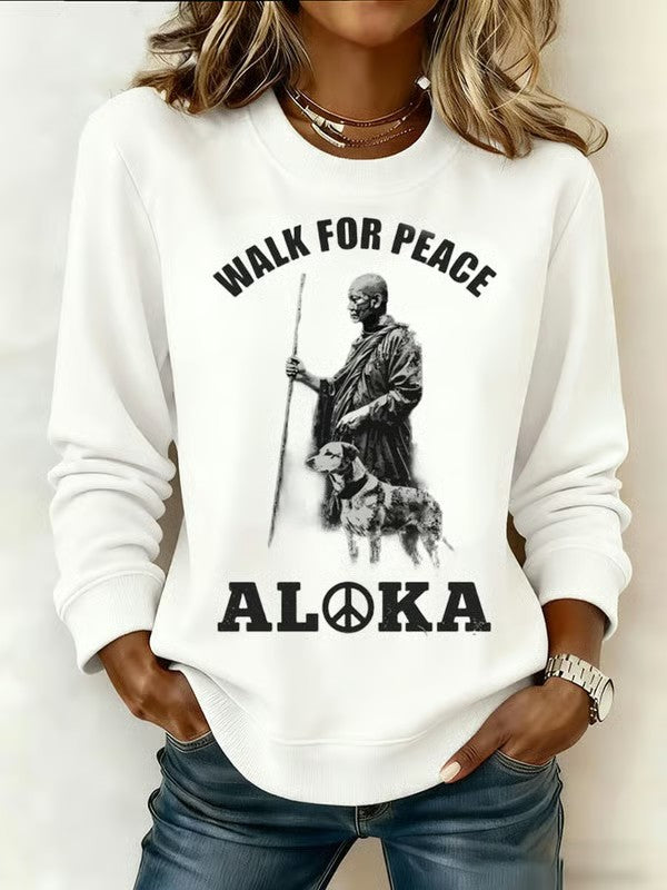Damska bluza z nadrukiem Walk For Peace Art