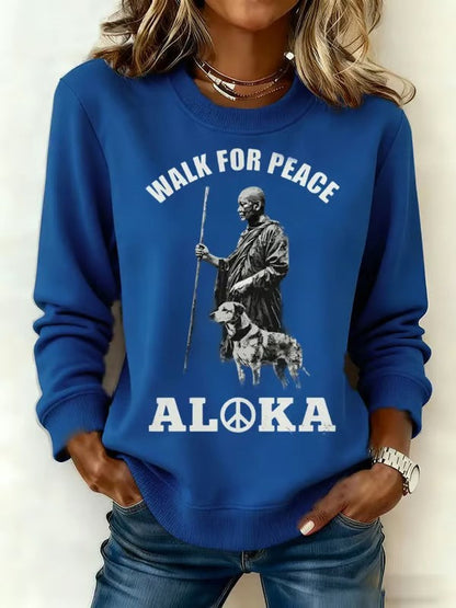 Damska bluza z nadrukiem Walk For Peace Art