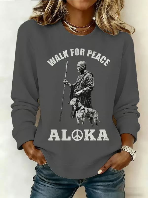 Damska bluza z nadrukiem Walk For Peace Art