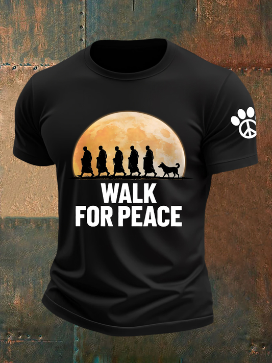 Męska koszulka Walk For Peace z krótkim rękawem