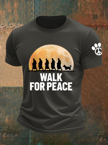 Męska koszulka Walk For Peace z krótkim rękawem
