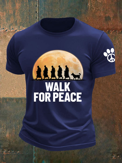 Męska koszulka Walk For Peace z krótkim rękawem