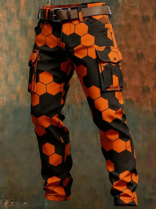 Męskie spodnie robocze retro styl biznesowy na co dzień