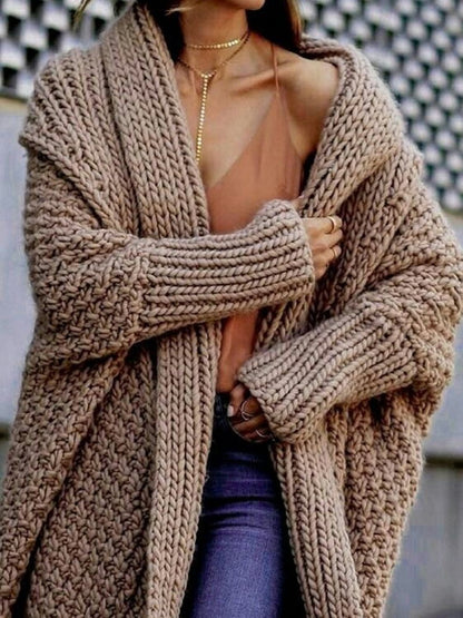 Damski sweter z dzianiny Batwing