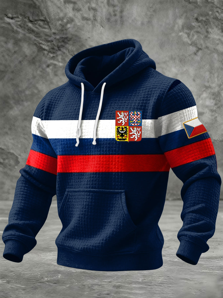 Retro Pasiaste Czeskie Godło Casual Bluza z kapturem