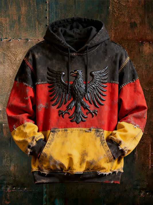 Męska bluza z kapturem w stylu niemieckim