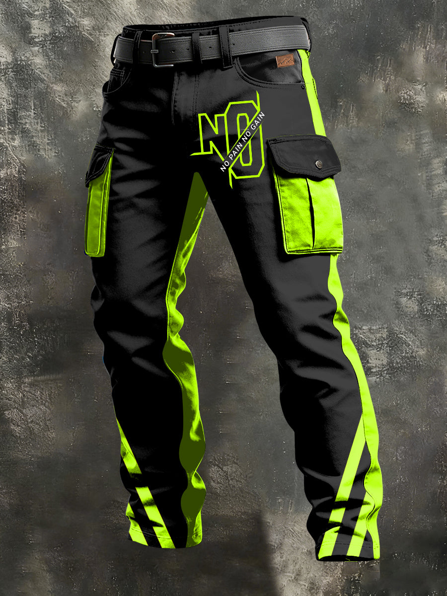 Męskie Retro Wakacje Biznesowe Nadruk Dorywczo Spodnie Robocze