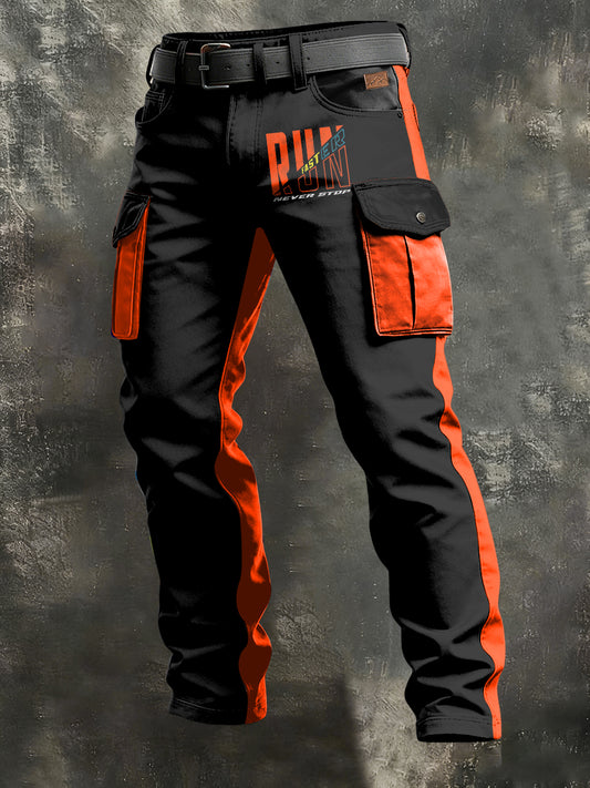 Męskie Retro Wakacje Biznesowe Nadruk Dorywczo Spodnie Robocze