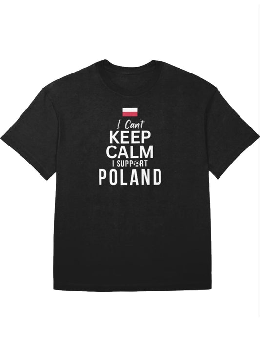 Męska koszulka z polską piłką nożną-nadruk tematyczny