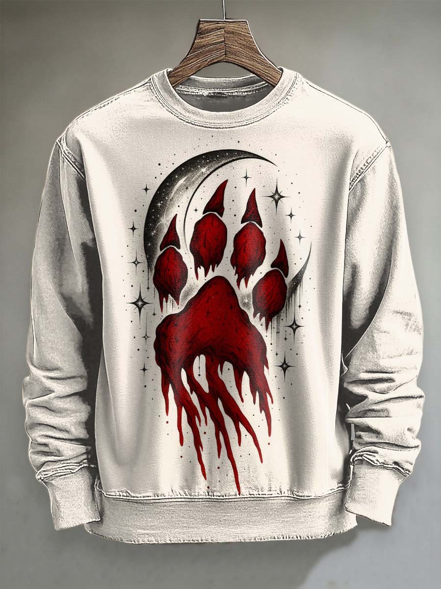 Bluza z nadrukiem Blood Claw Crescent Casual Crewneck