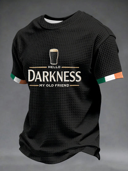 Męska koszulka Hello Darkness My Old Friend Waffle z krótkim rękawem