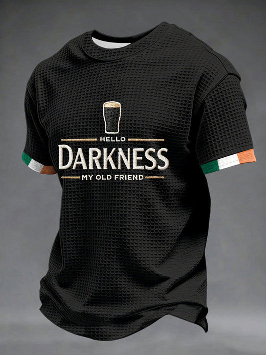 Męska koszulka Hello Darkness My Old Friend Waffle z krótkim rękawem