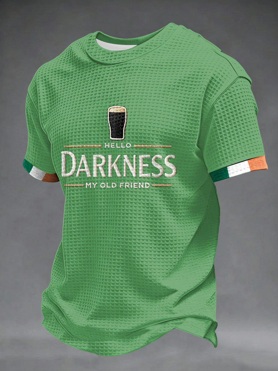 Męska koszulka Hello Darkness My Old Friend Waffle z krótkim rękawem