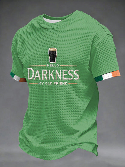 Męska koszulka Hello Darkness My Old Friend Waffle z krótkim rękawem