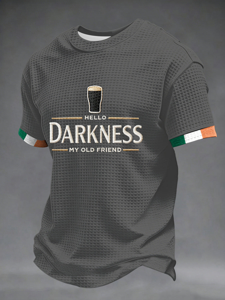 Męska koszulka Hello Darkness My Old Friend Waffle z krótkim rękawem