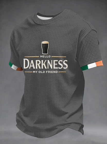 Męska koszulka Hello Darkness My Old Friend Waffle z krótkim rękawem