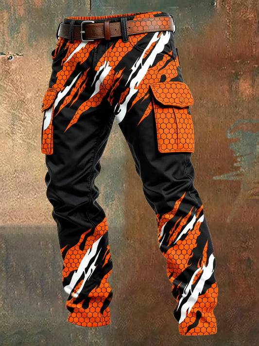 Męskie spodnie robocze retro styl biznesowy na co dzień