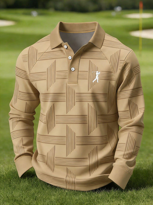 Męska koszulka polo z nadrukiem w stylu vintage