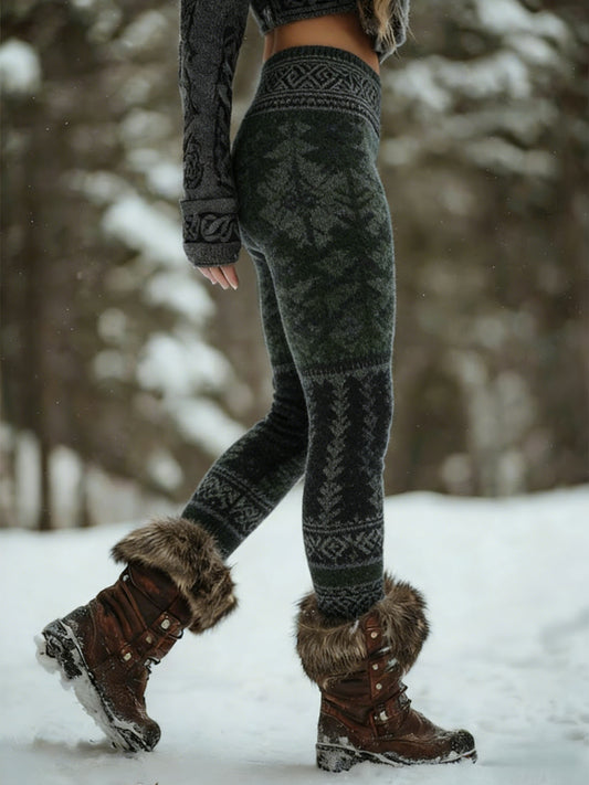 Damskie Celtic Knot Drzewo Życia Gradient Sportowe Stretch Legginsy