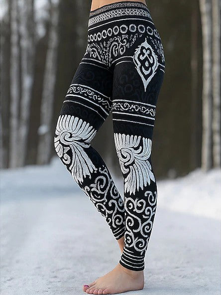 Damskie Celtic Knot Drzewo Życia Gradient Sportowe Stretch Legginsy