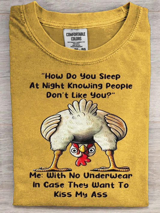 Abstrakcyjny dumny kogut print Casual Koszulka z krótkim rękawem