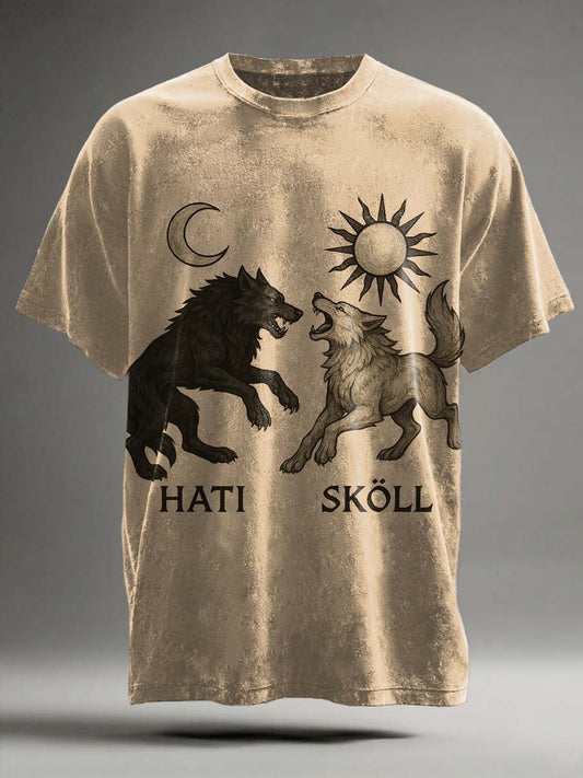 Nordic Mythology z nadrukiem Casual Koszulka z krótkim rękawem