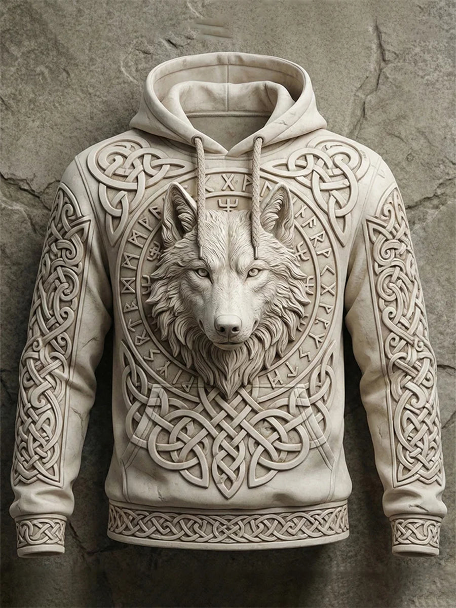 Męska bluza z kapturem w stylu Viking